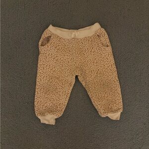 Janie and Jack Tan Leopard Print Joggers